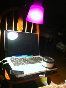 Scott K Fish's writing space circa 2012