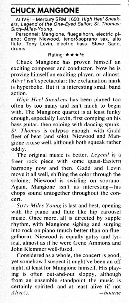 1972 Down Beat Record Review